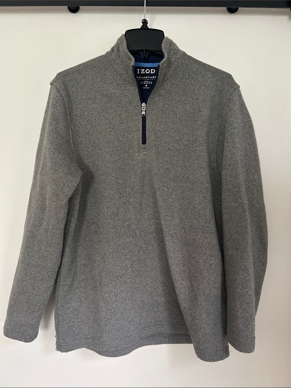 Izod Men's Gray Half-Zip Sweater Pullover